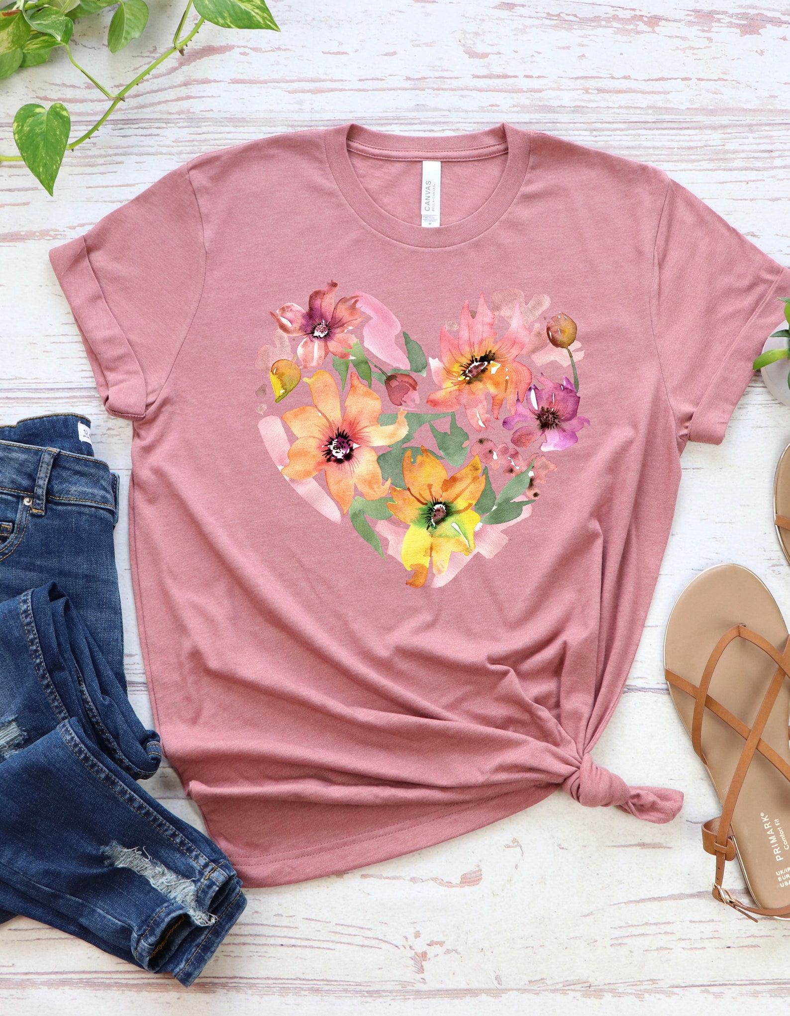 Camiseta Flor Verde