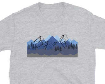 Mountain Graphic Tee - Mountain Roads Tee Shirt - Mountain Tshirt - Mountain Print Nature T Shirt Mens/Unisex Outdoor mens shirt mountain