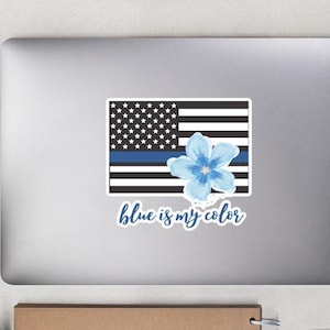 blue line family sticker, back the blue sticker, law enforcement stickers