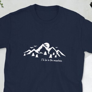 Mountain Themed T Shirt/ Hiking Tees / Outdoor Shirts /Wilderness Graphic Tee / Cool Outdoors Print/ Forest Print/