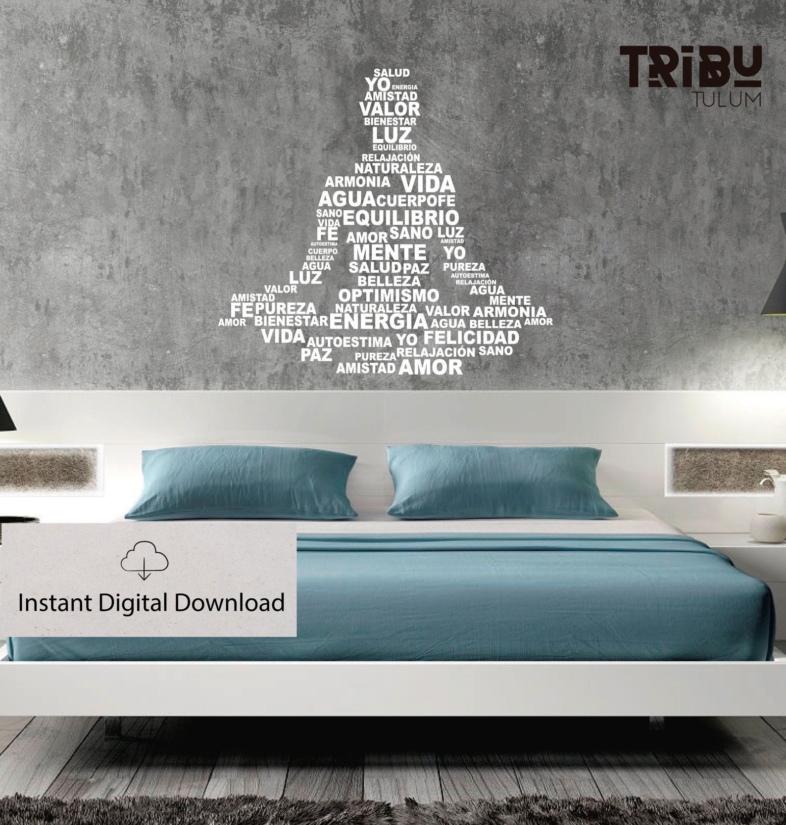 Zen Vinyl Wall Decals Printable Zen vinyl wall art Digital Etsy