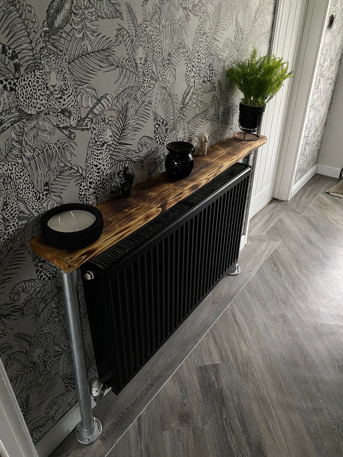 Scaffold Vintage Rustic Radiator Shelving Shelf Cover Etsy