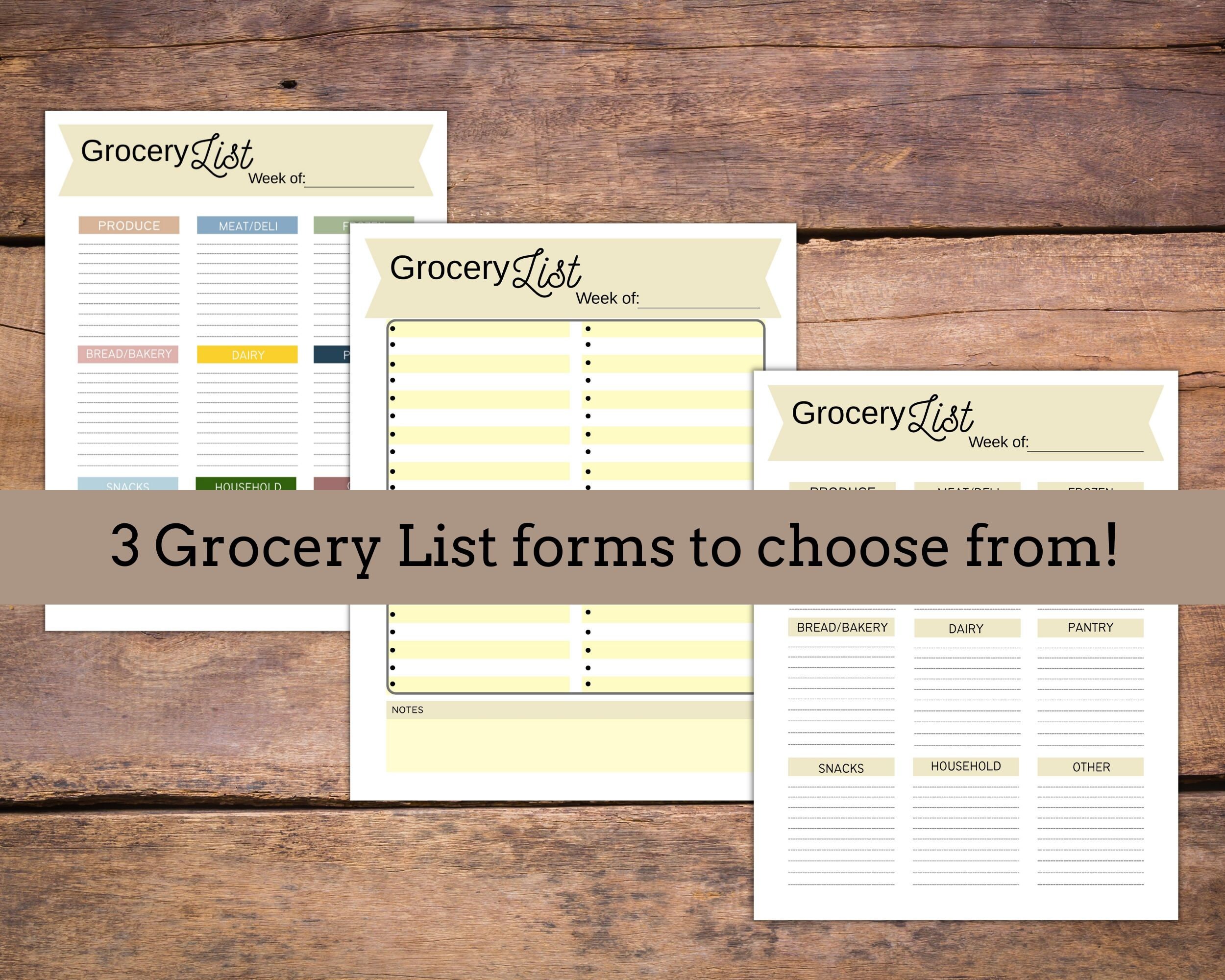 Weekly Meal Planner & Grocery List Printable | Meal Prep | Weekly Menu ...