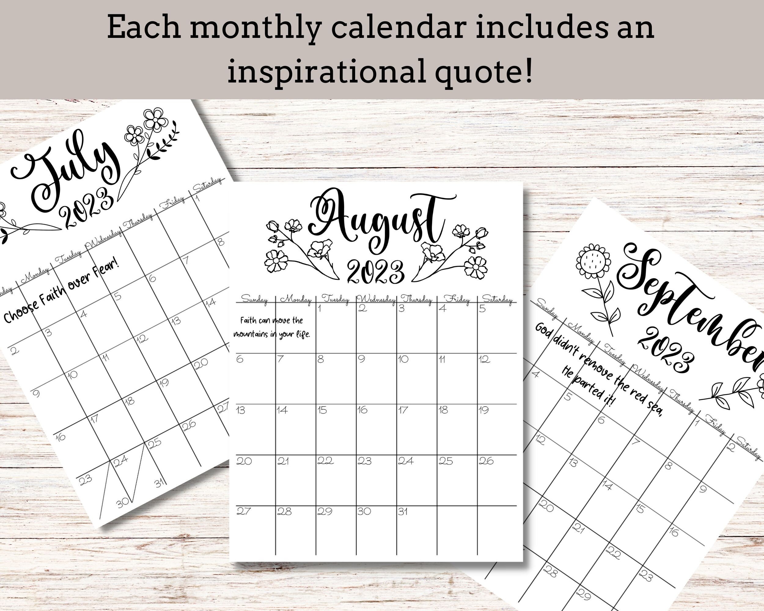 minimalist-wall-calendar-2023-printable-calendar-yearly-wall-etsy