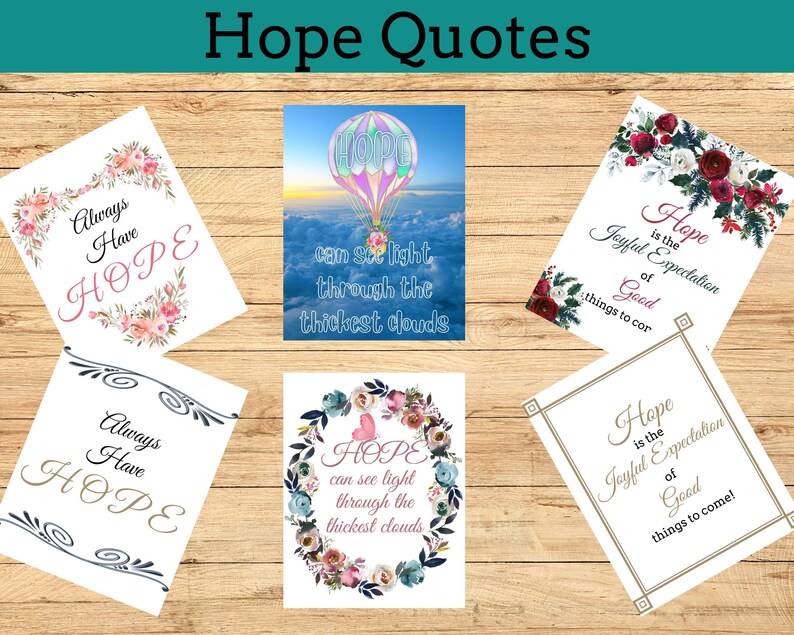 Hope Notes/inspiring and Positive Notes/printable Hope Signs/lds