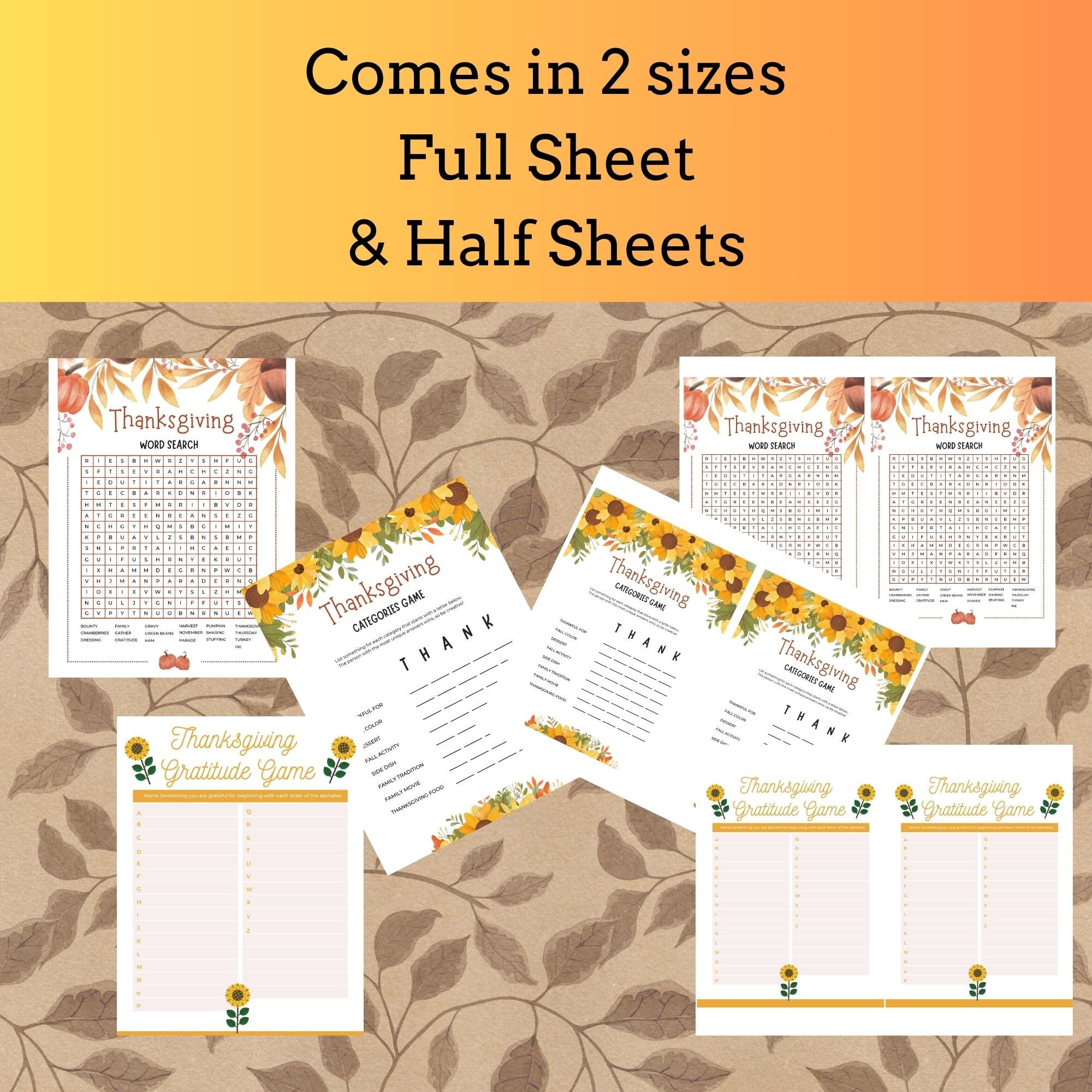 Thanksgiving Printable Party Games for Families | Thanksgiving ...