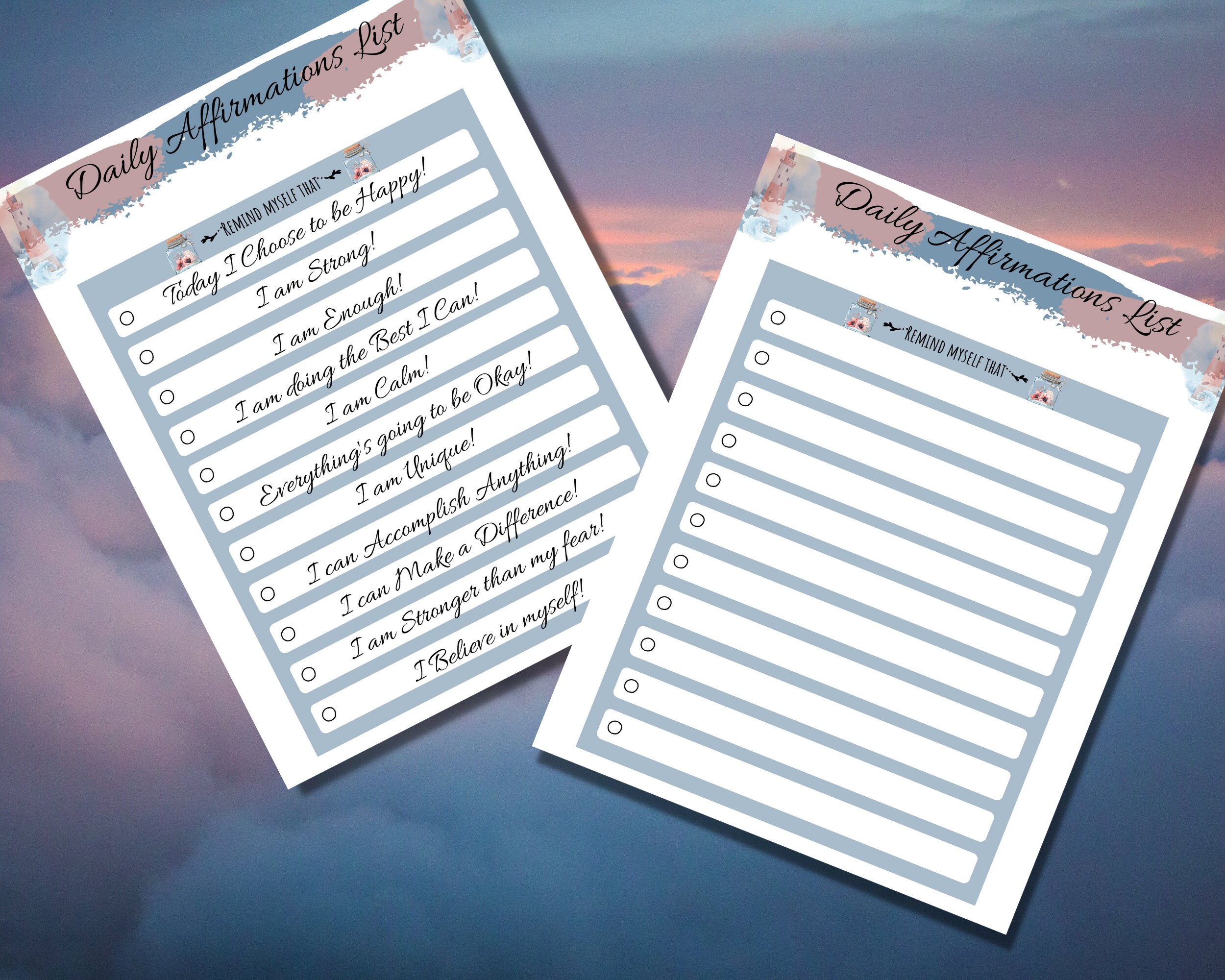 Printable Daily Affirmation Cards for Men, Women, Teens, and Kids for ...