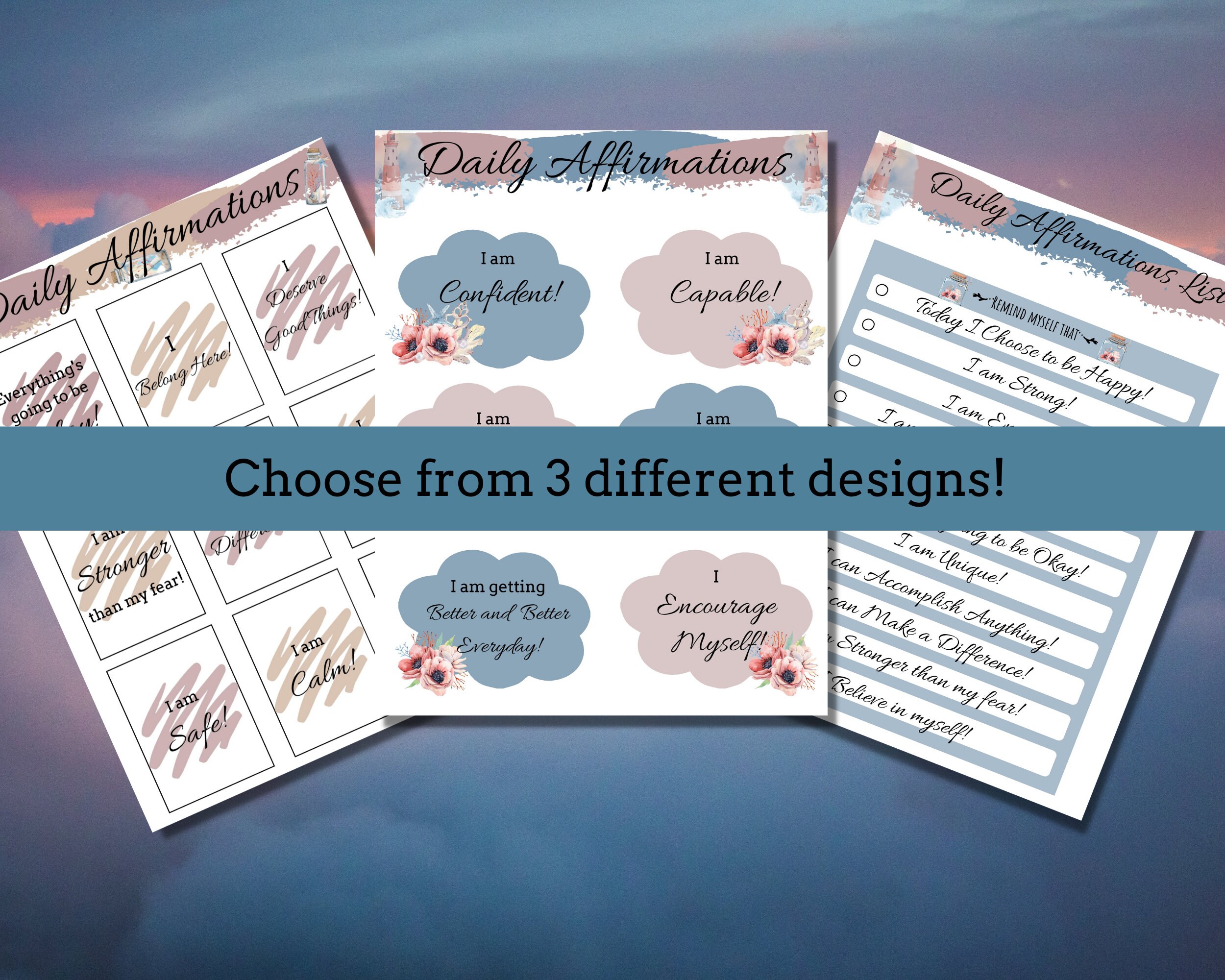 Printable Daily Affirmation Cards for Men, Women, Teens, and Kids for ...