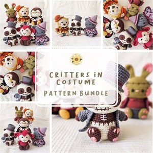 Halloween Critters in Costume: Pattern Bundle [DIGITAL PATTERN ONLY][Downloadable File][Halloween Amigurumi]
