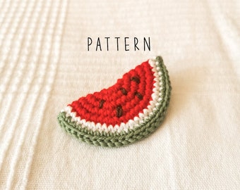 Fruity Brooches - Watermelon [DIGITAL PATTERN ONLY]