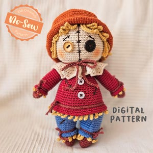 Halloween Friends: Stitches the Scarecrow [DIGITAL PATTERN ONLY][Downloadable File][Halloween Amigurumi]