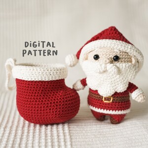 Christmas Stocking Friends: Mr. Santa Claus [DIGITAL PATTERN ONLY][Christmas Pattern][Christmas Amigurumi][Santa Crochet Pattern]