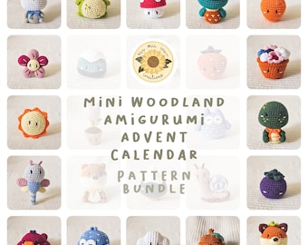 Mini Woodland Amigurumi Advent Calendar Pattern Bundle [24 Patterns] [DIGITAL PATTERN ONLY][Downloadable File]