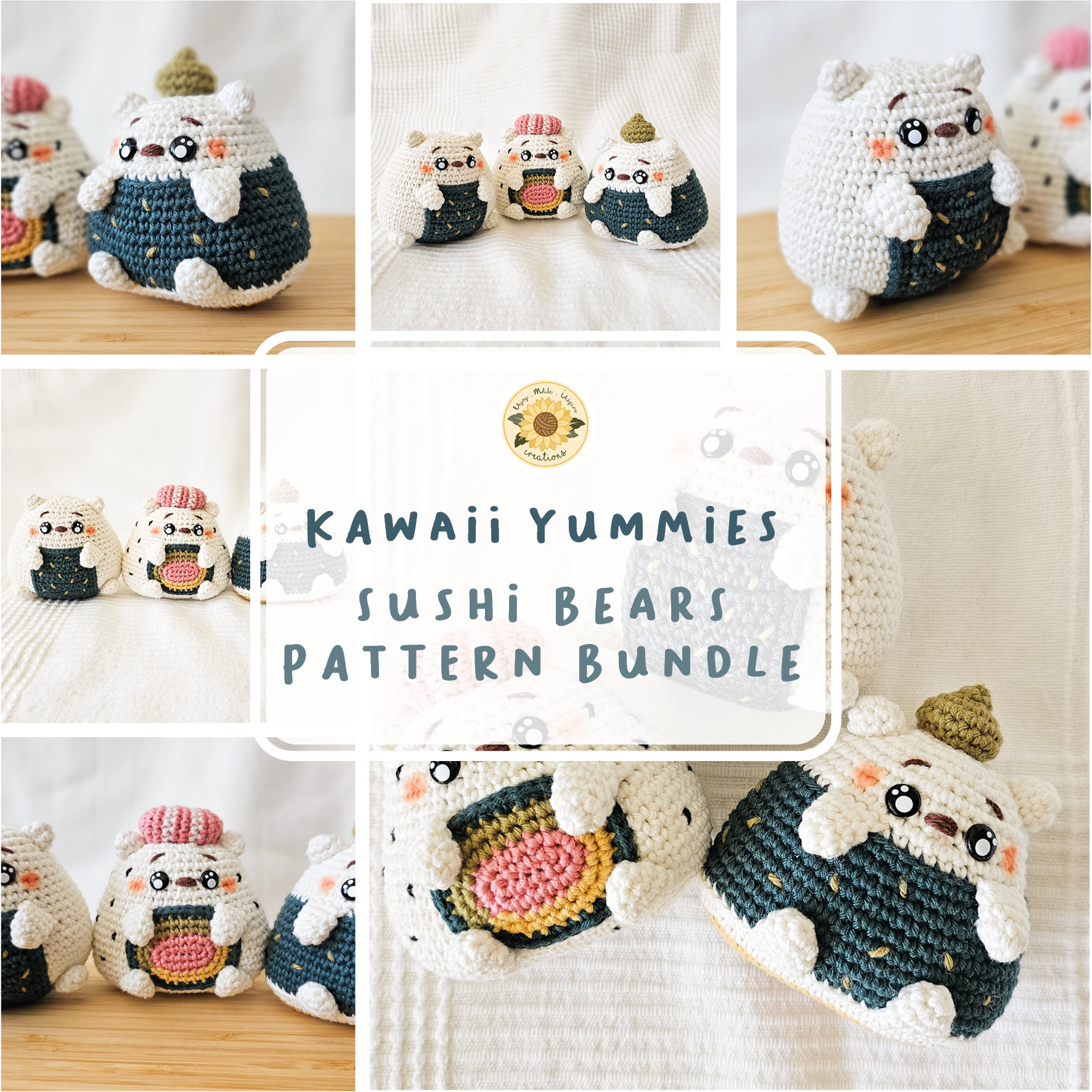 Kawaii Yummies: Sushi Bears Pattern Bundle 3 in 1 Pattern Bundle DIGITAL  PATTERN ONLY downloadable File -  Canada