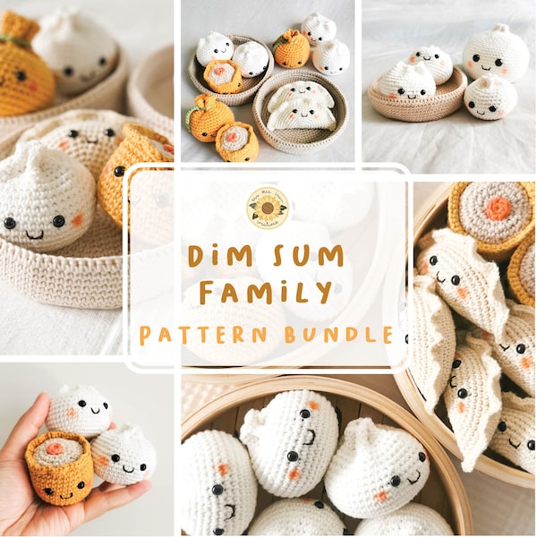 The Foodies: Dim Sum Family Pattern Bundle [DIGITAL PATTERN ONLY] [Datei zum Herunterladen]