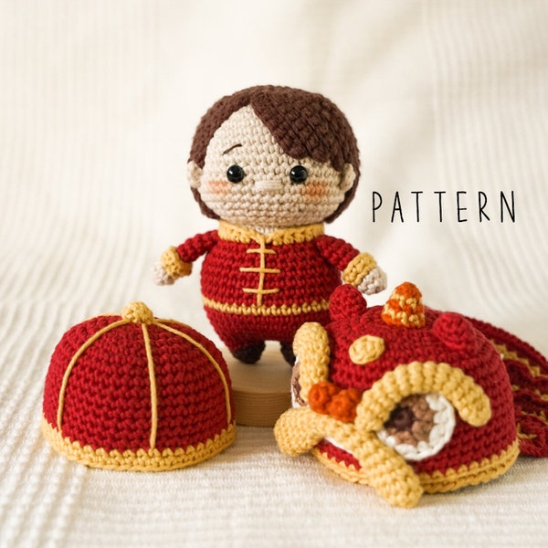 The Lunar New Year Series: Wei Wei the Lion Dancing Boy [DIGITAL PATTERN ONLY][Downloadable File]