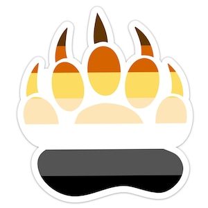 Gay Bear Pride Paw Sticker
