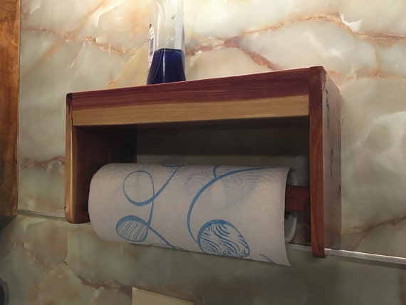 Shop Towel Holder with Built In Shelf 