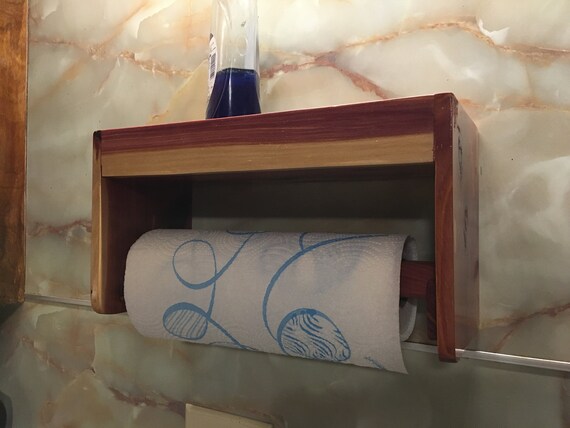 Shop Towel Holder with Built In Shelf 