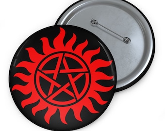 Supernatural Devil's Trap Pin Buttons