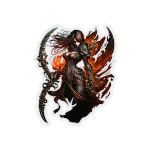 Demon Hunter Style Diablo 3 Inspired Kiss-Cut Sticker | Gamer Sticker | Fantasy Sticker | Mythical Sticker | Fighter Sticker