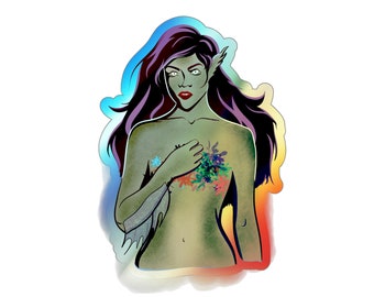Holographic Siren Sticker: The Mesmerizing Sticker for Fantasy Fans | Siren of the Sea Holographic Sticker for a Touch of Mystique