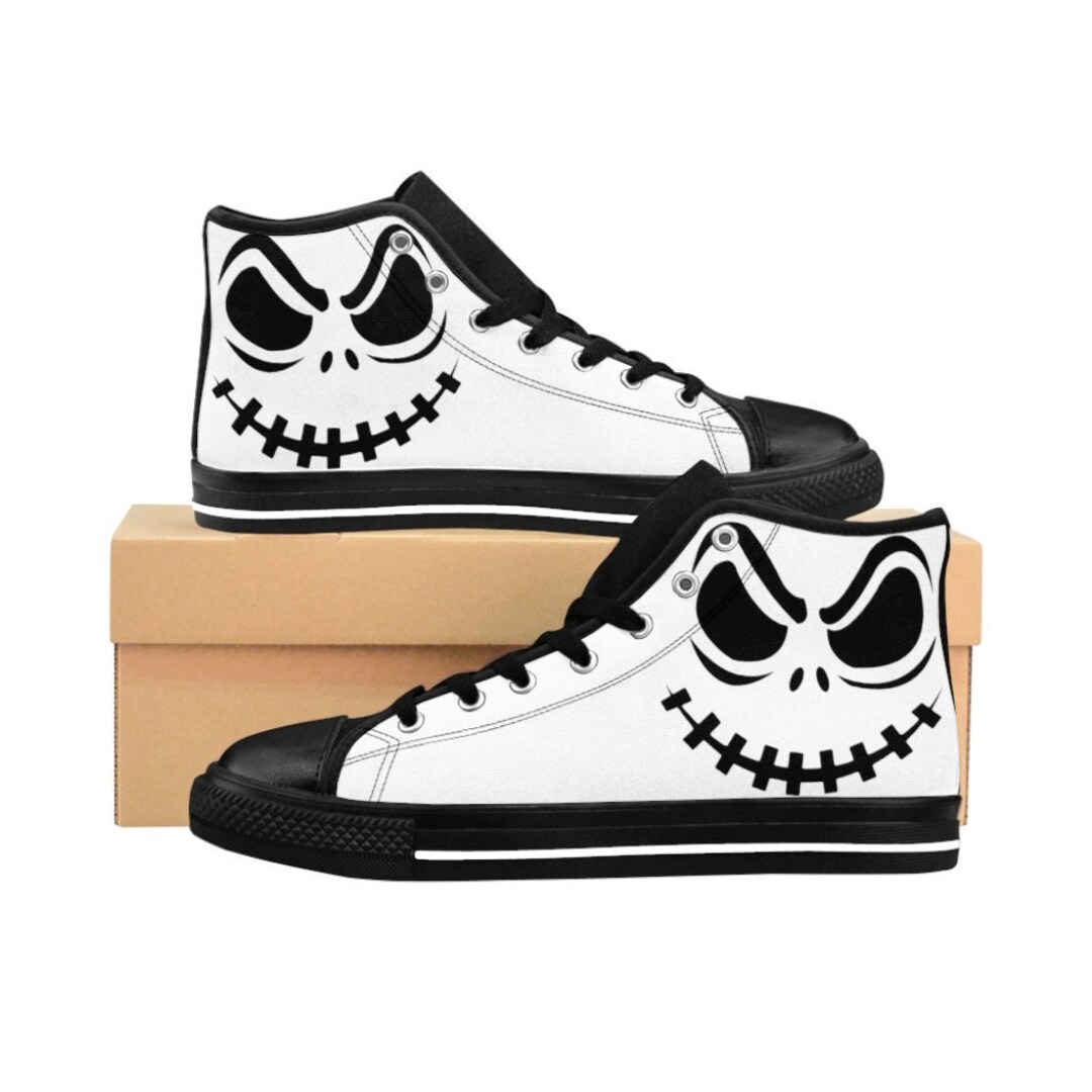 Women's Jack Skellington Themed High-top Sneakers - Etsy