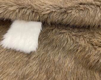 Coyote Tan Teddy Faux Fur Luxury Fabric