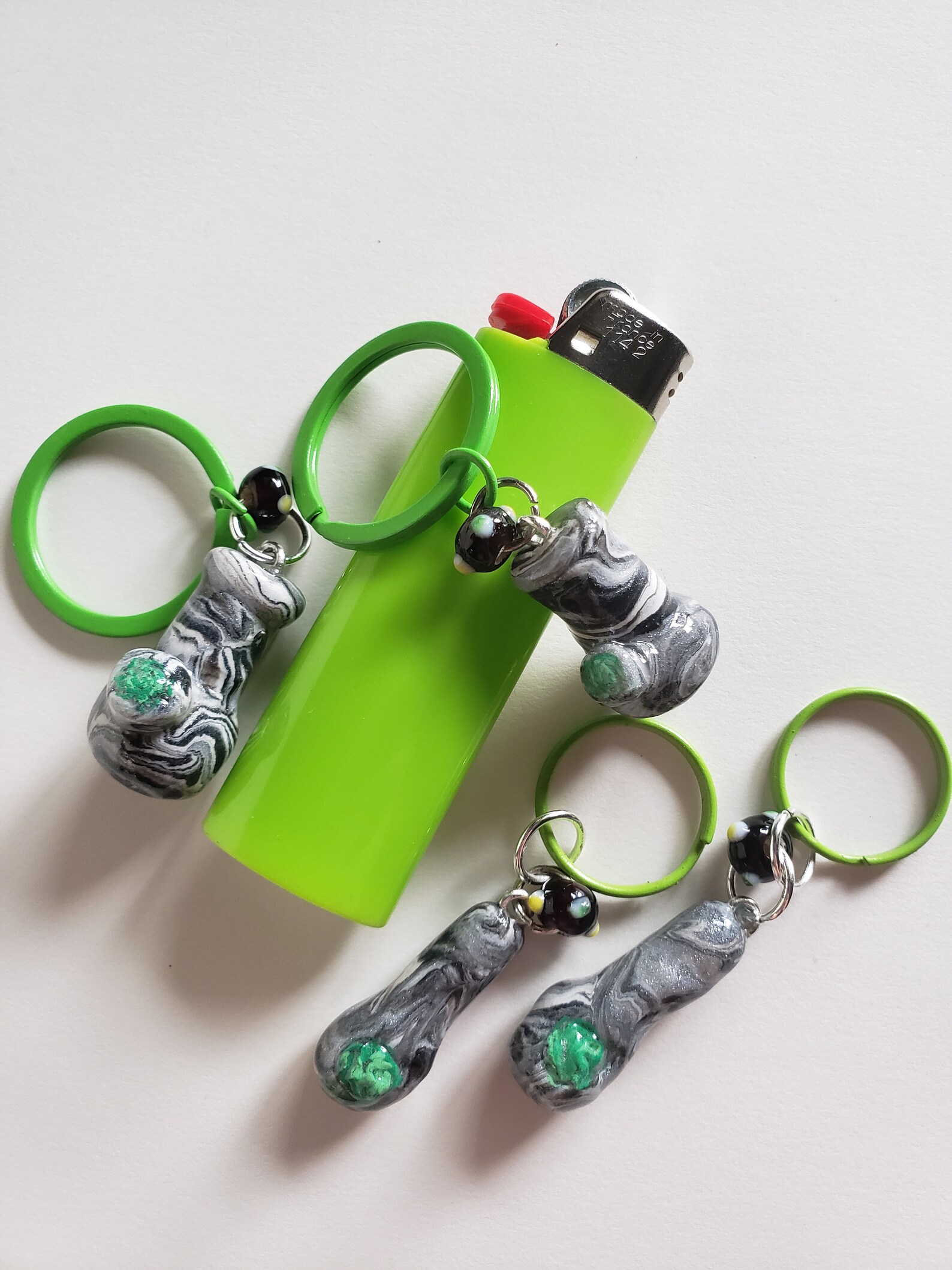 Mini Bong or Pipe Keychain Swirled Etsy