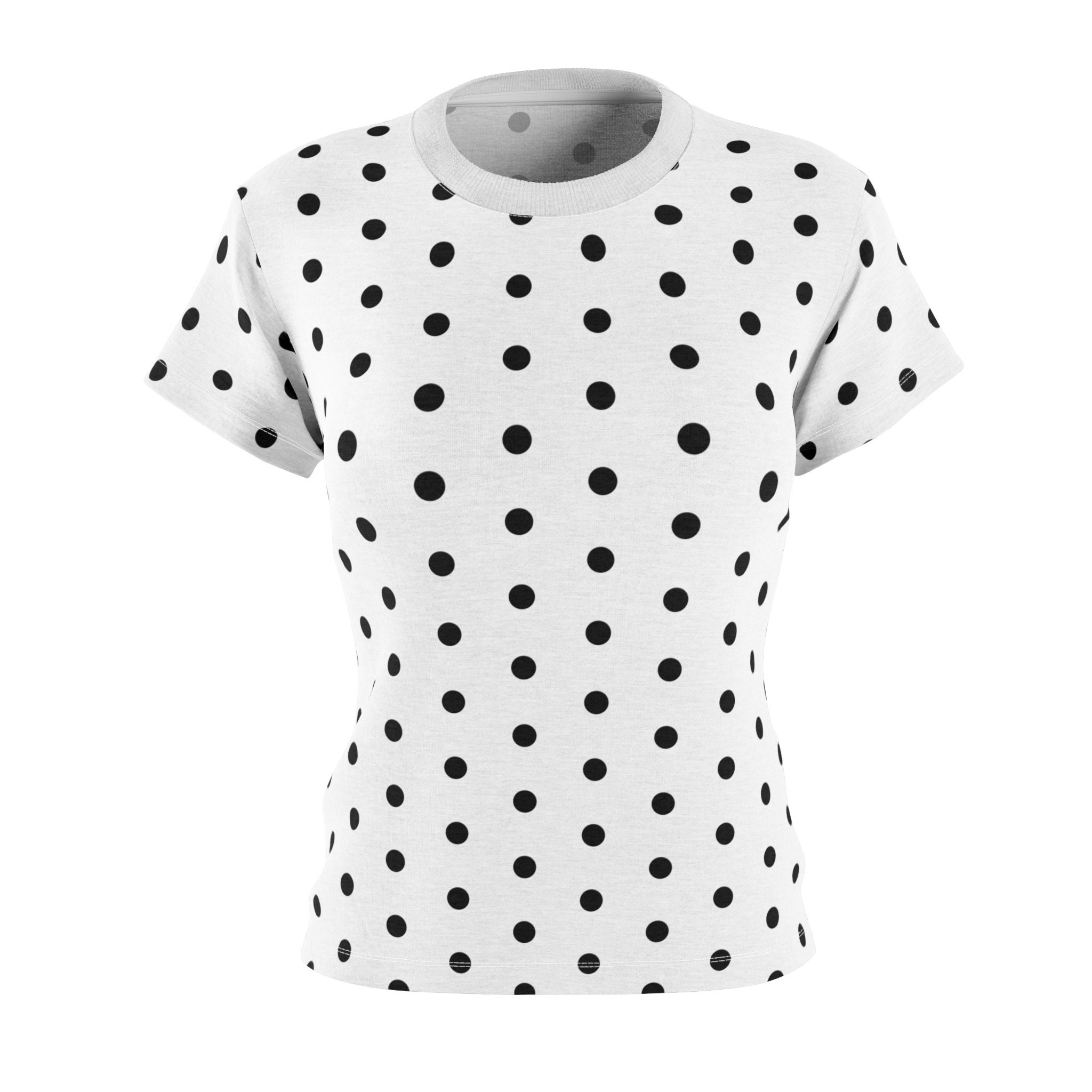 Black on White Polka Dot Pattern» Women's All Over T-Shirt by