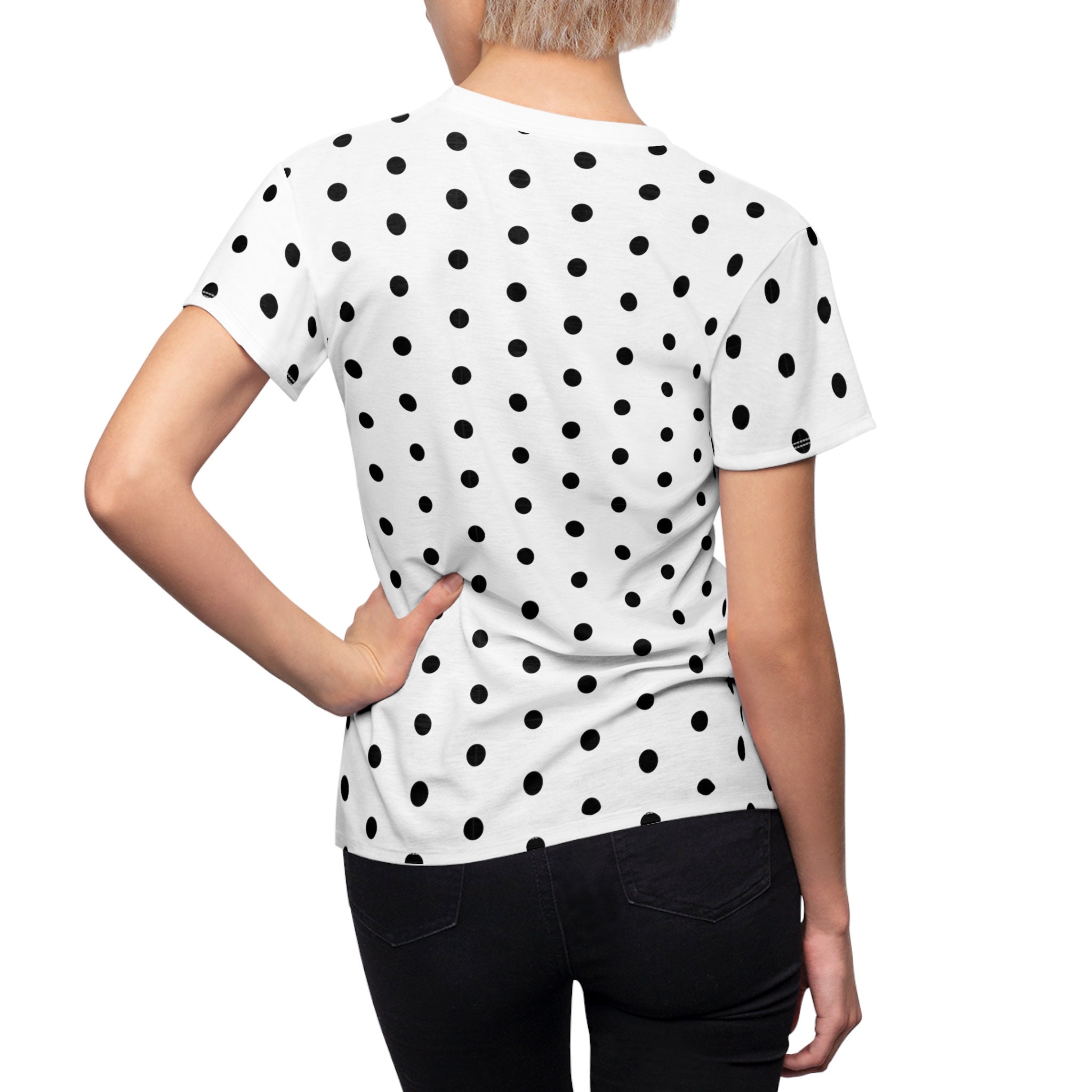 «Black on White Polka Dot Pattern» Women's All Over T-Shirt by Looly  Elzayat | Curioos