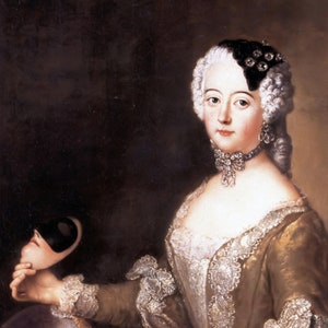 Luise Ulrike of Prussia, Queen of Sweden by Antoine Pesne 1744. 8&quot; by 10&quot;