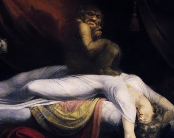 The Nightmare by Henry Fuseli 1781. Dark Academia Wall Decor Art Poster Print