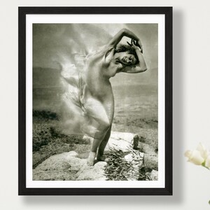 Edward Steichen &#39;Wind Fire, Therese Duncan on the Acropolis. Athens. Vintage Photo Print 8&quot; by 10&quot;