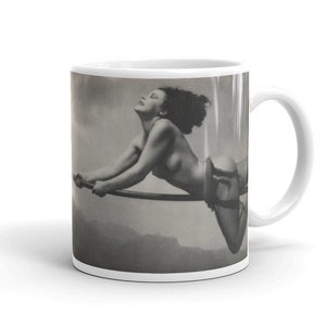 William Mortensen, Witch on a Broom 1928. Great Tea/Coffee Gift Mug