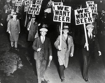 We Want Beer! Anti Prohibition March 1931. Vintage Home Decor Photo 8" by 10"