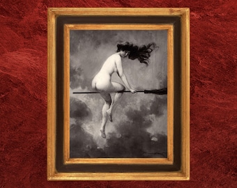 Départ pour le Sabbat by Albert Joseph Pénot (1910) Vintage Home Decor Print 8&quot; by 10&quot;