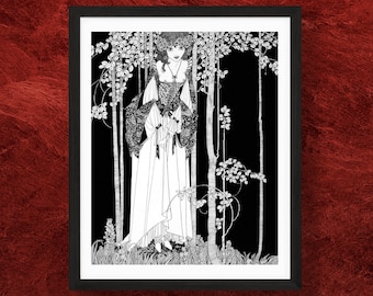John Austen, Ophelia from Hamlet 1922. Vintage Home Decor Print 8" by 10"