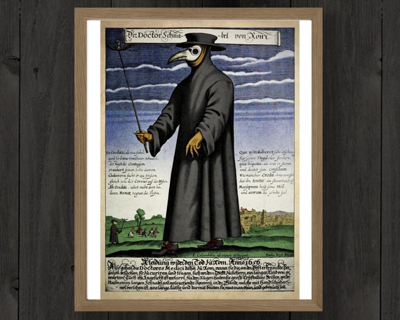 Affiche Plastifiée A4 – Médecin De La Peste (Dr Schnabel) – Style Gothique Steampunk – Neuf