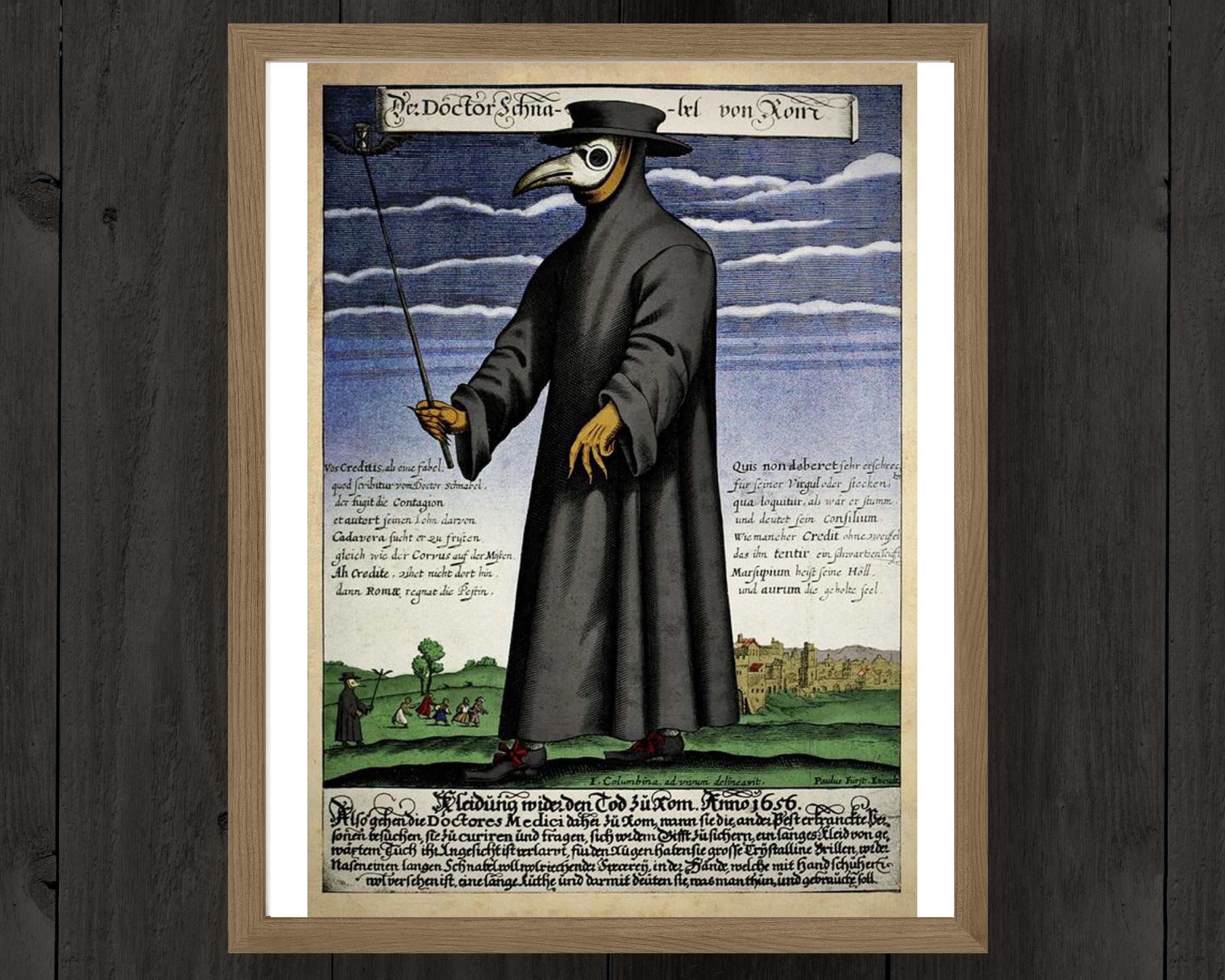 Doctor Schnabel dr Beak a Plague Doctor in Rome Published Etsy