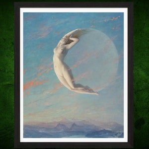 Selene by Albert Aublet 1880, Wall Decor Art Poster
