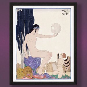 Fashion Illustration by George Barbier 1929. Vintage Wall Decor Print