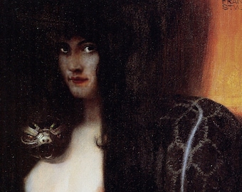 The Sin by Franz Von Stuck 1893. Wall Decor Art Poster 12" by 18"