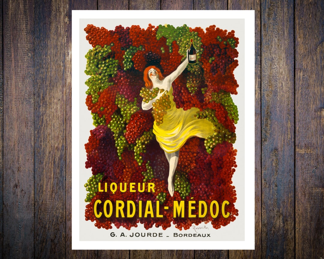 Liqueur Cordialmédoc Poster by Capiello 1907. Vintage Wall