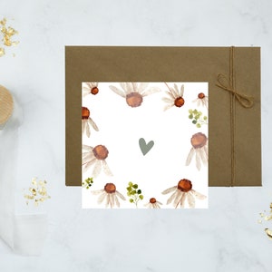 Quadratische Grußkarte – modernes Aquarelldesign / Geburtstagskarte / Grußkarte