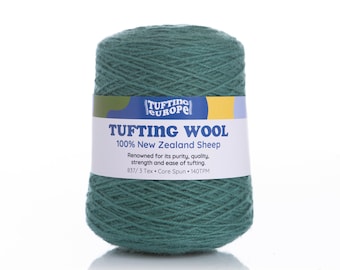 Teal Yarn | 500g | Wool | On Cone for Tufting