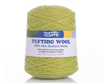 Olive Green Yarn | 500g | Wool | On Cone for Tufting