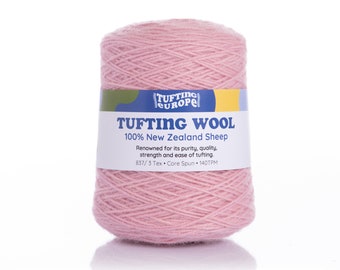 Filato rosa chiaro / 500 g / Lana / Su rocca per tufting