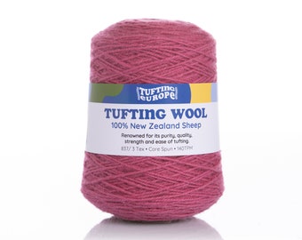 Magenta Yarn | 500g | Wool | On Cone for Tufting