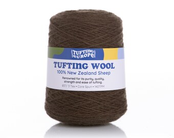 Brown Yarn | 500g | Wool | On Cone for Tufting